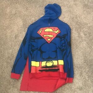 Superman zip up sweatshirt with cape